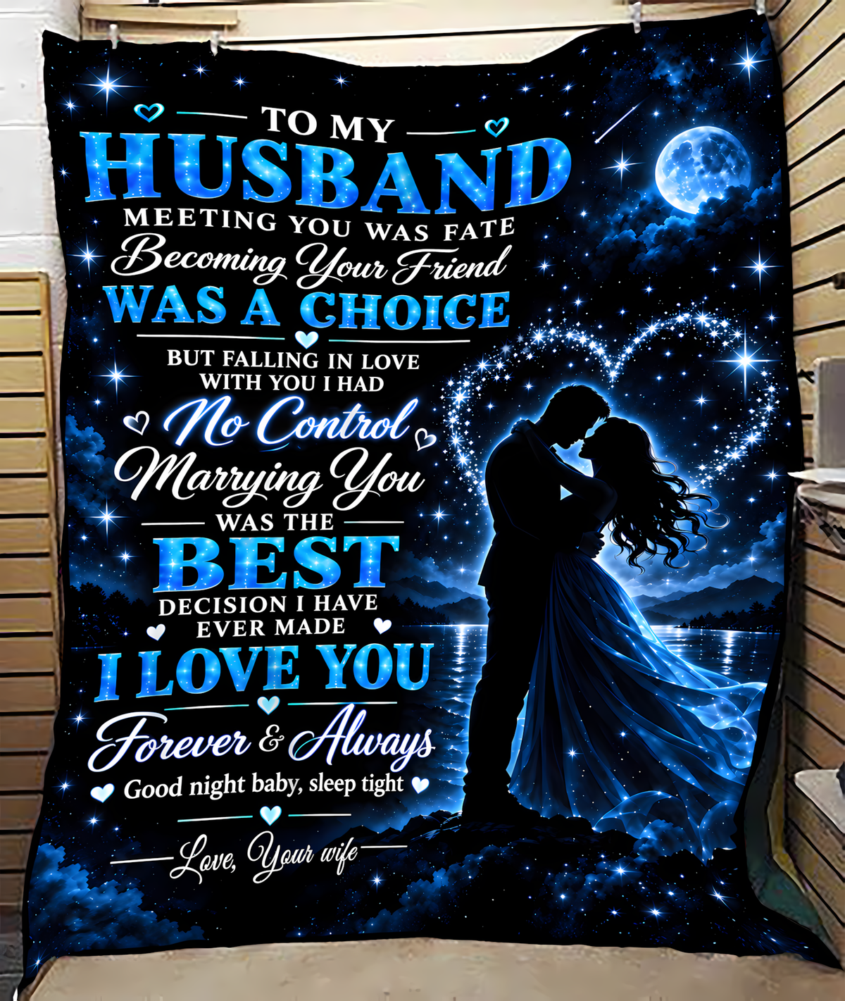 BLANKET FOR HUSBAND – COMFORT & WARMTH GIFT FROM WIFE- SNOW00 (SKU2609-190)