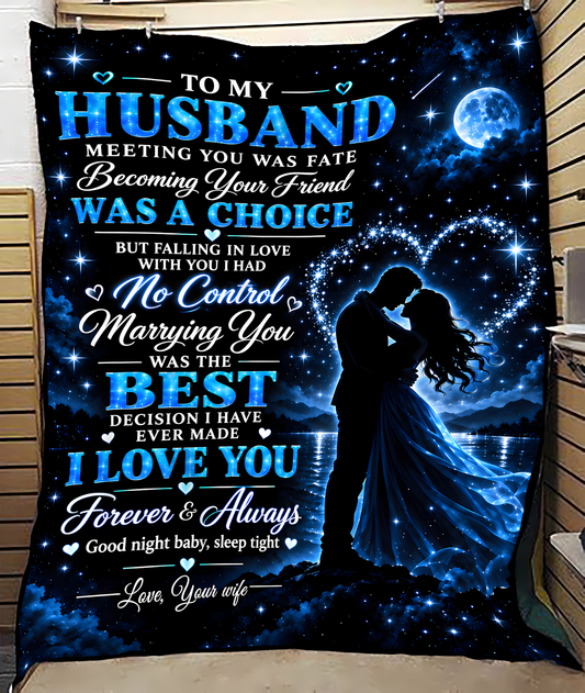 BLANKET FOR HUSBAND – COMFORT & WARMTH GIFT FROM WIFE- SNOW00 (SKU2609-190)