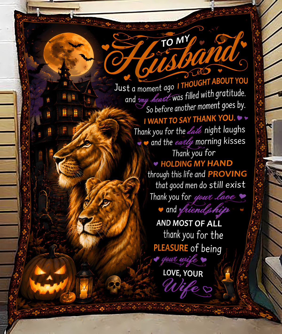 Special Gift For Your Husband Blanket - From Wife (SKU2608-492)