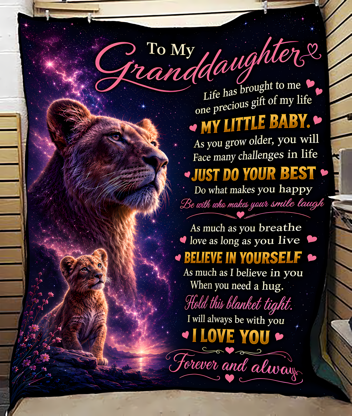 Special Gift For Your Granddaughter Blanket - From Mom (SKU2608-224)