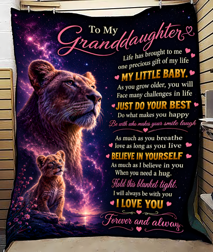 Special Gift For Your Granddaughter Blanket - From Mom (SKU2608-224)