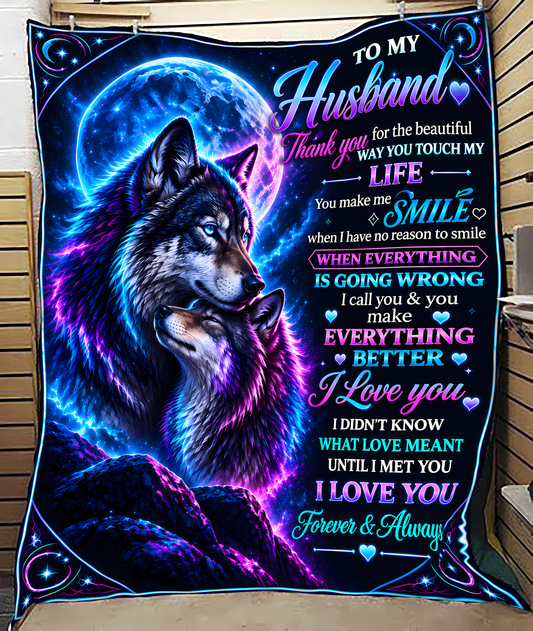 BLANKET FOR HUSBAND – COMFORT & WARMTH GIFT FROM WIFE- SNOW00 (SKU2609-178)