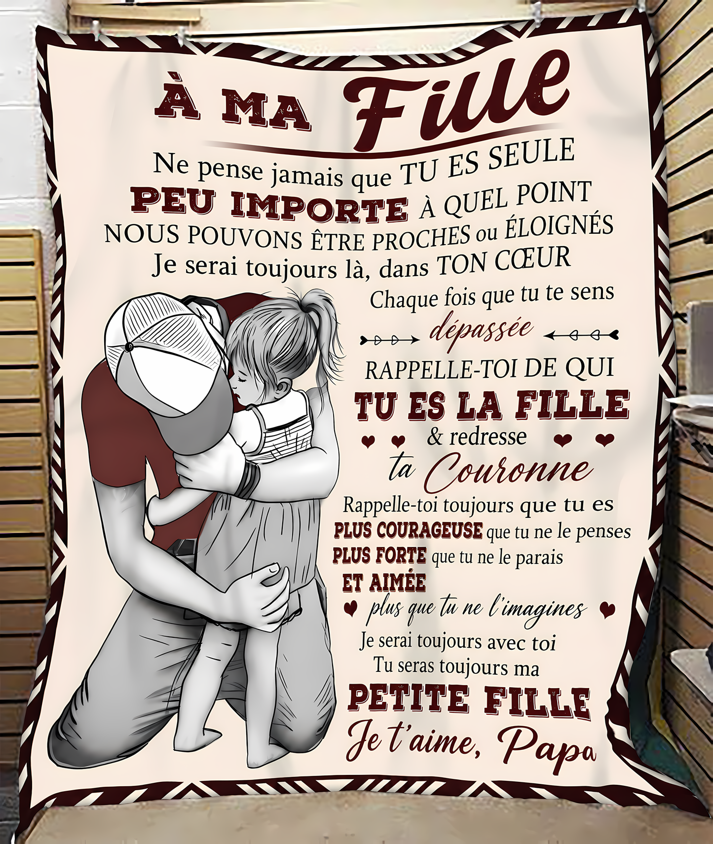 Couverture Cadeau Spécial Pour Votre Fille - De la part de Papa (SKU2606-190)
