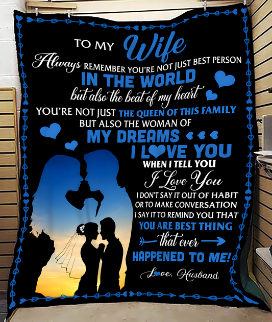 Special Gift For Your Wife Blanket - From Husband (SKU2606-276)