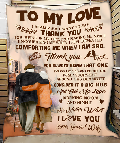 Special Gift For Your Husband Blanket - From Wife (SKU2606-284)