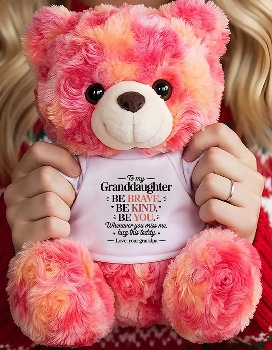 TO MY GRANDDAUGHTER - TEDDY BEAR, A BIG HUG FROM GRANDPA - SNOW00