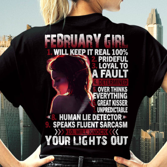 FEBRUARY, FEBRUARY GIRL WILL KNOCK YOUR LIGHTS OUT – SNOW FEMALE02 (SKU2602-52-02)