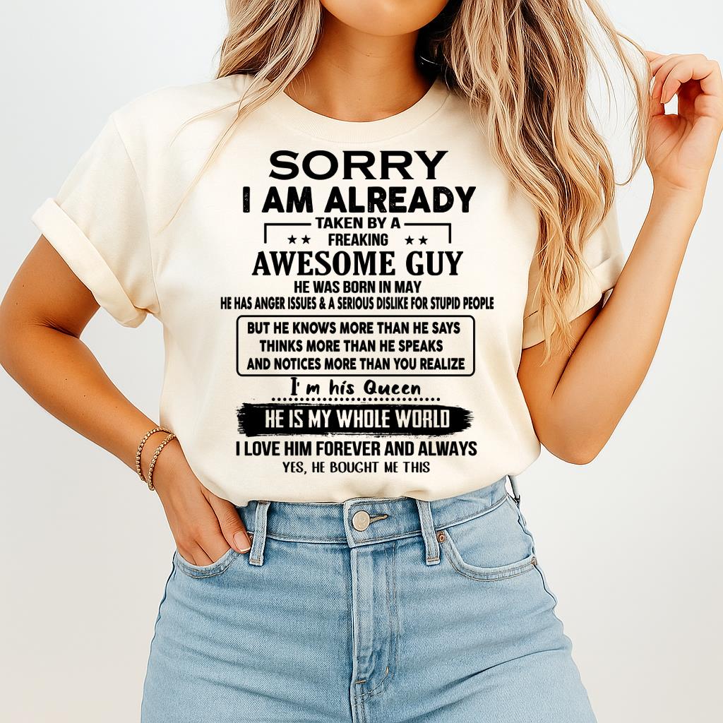 May - Awesome Guy - Perfect gift for your girlfriend or wife from Husband - SNOW05 (SKUT08-11-05)