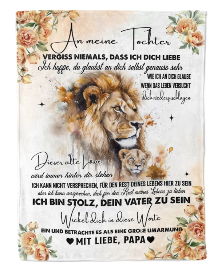 Besonderes Geschenk für deine Tochter – Decke von Papa