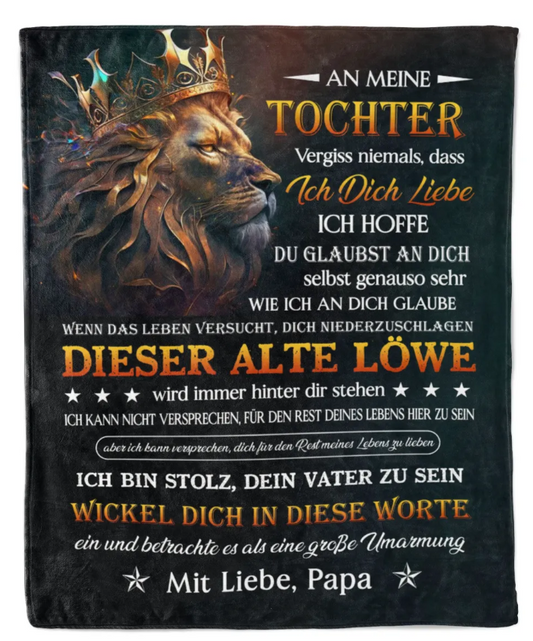 Besonderes Geschenk für deinen Tochter – Decke von Papa