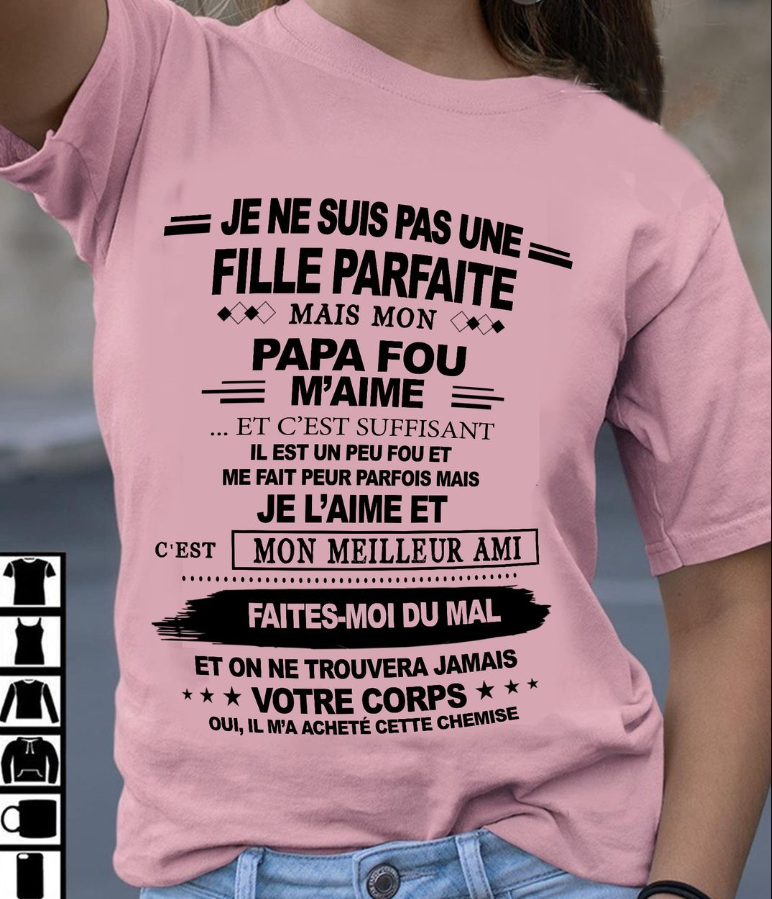 Cadeau d’anniversaire de papa pour sa fille  |   T-shirt - snow00 / fr00 (SKU12-224)