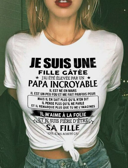 Cadeau d’anniversaire de papa pour sa fille  |   T-shirt - snow03 / fr03