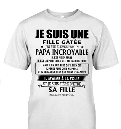 Cadeau d’anniversaire de papa pour sa fille  |   T-shirt - snow03 / fr03