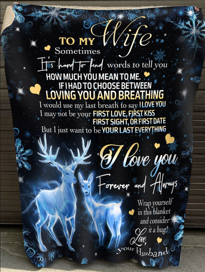 Special Gift For Your Wife Blanket - From Husband FULL