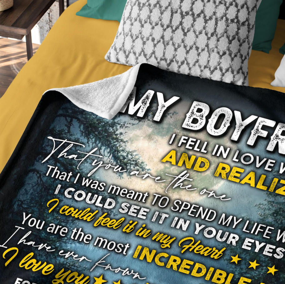 Special Gift For Your Boyfriend Blanket - From Girlfriend FULL