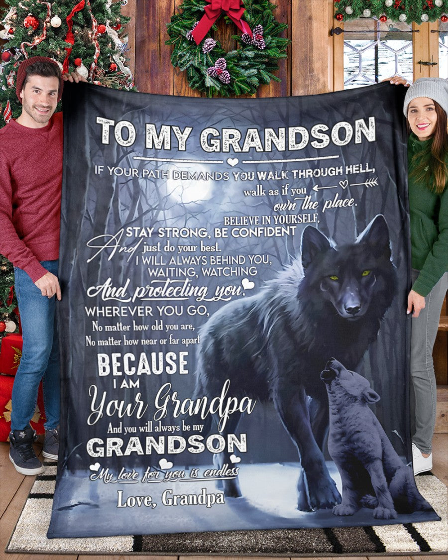 Special Gift For Your Grandson Blanket - From Grandpa (SKUB10-93)