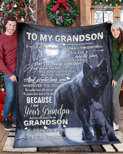 Special Gift For Your Grandson Blanket - From Grandpa (SKUB10-93)
