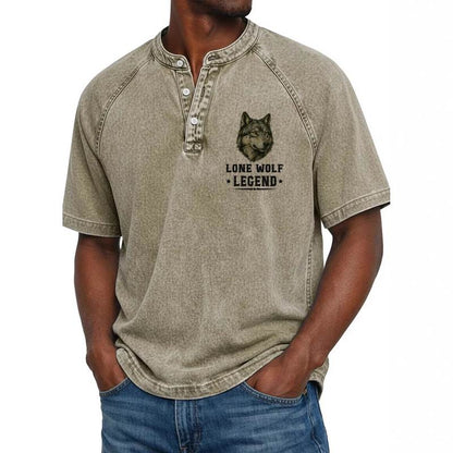Washed Round Neck Polo A09-741. JANUARY POLO, I LEAD THE PACK - SNOW MALE01 (SKU2607-134-01)