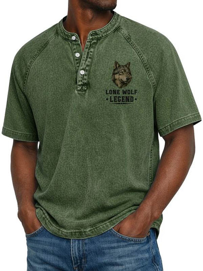 Washed Round Neck Polo A09-741. JANUARY POLO, I LEAD THE PACK - SNOW MALE01 (SKU2607-134-01)