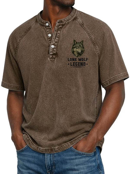 Washed Round Neck Polo A09-741. JANUARY POLO, I LEAD THE PACK - SNOW MALE01 (SKU2607-134-01)