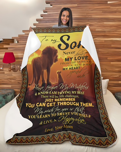 Special Gift For Your Son Blanket - From Mom (SKU-CHAU-B28)