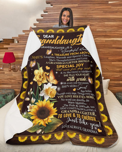 Special Gift For Your Granddaughter Blanket - From Grandma