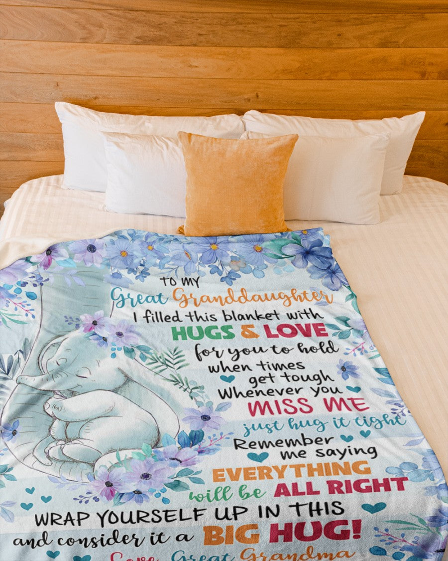 Special Gift For Your Great Granddaughter Blanket - From Great Grandma (SKUB06-70)