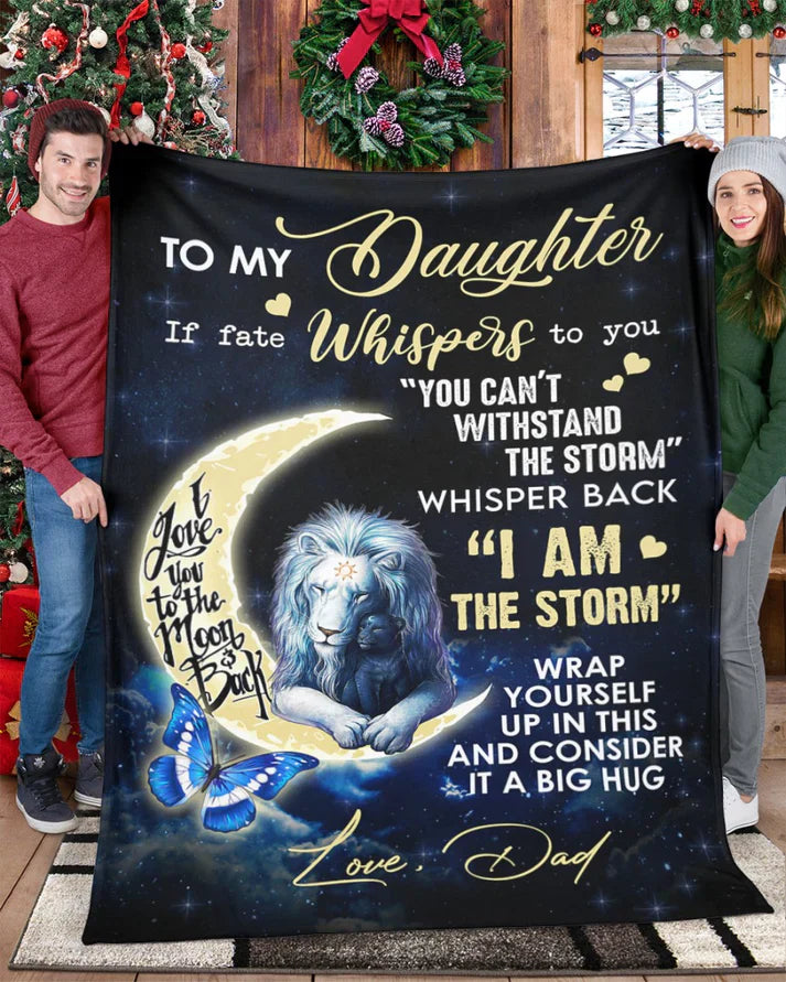 Dad to Daughter Blanket –Moon & Lion Design (SKUB06-86)