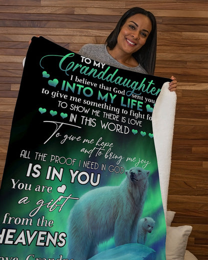 Special Gift For Your Granddaughter Blanket - From Grandpa (SKUB09-134)