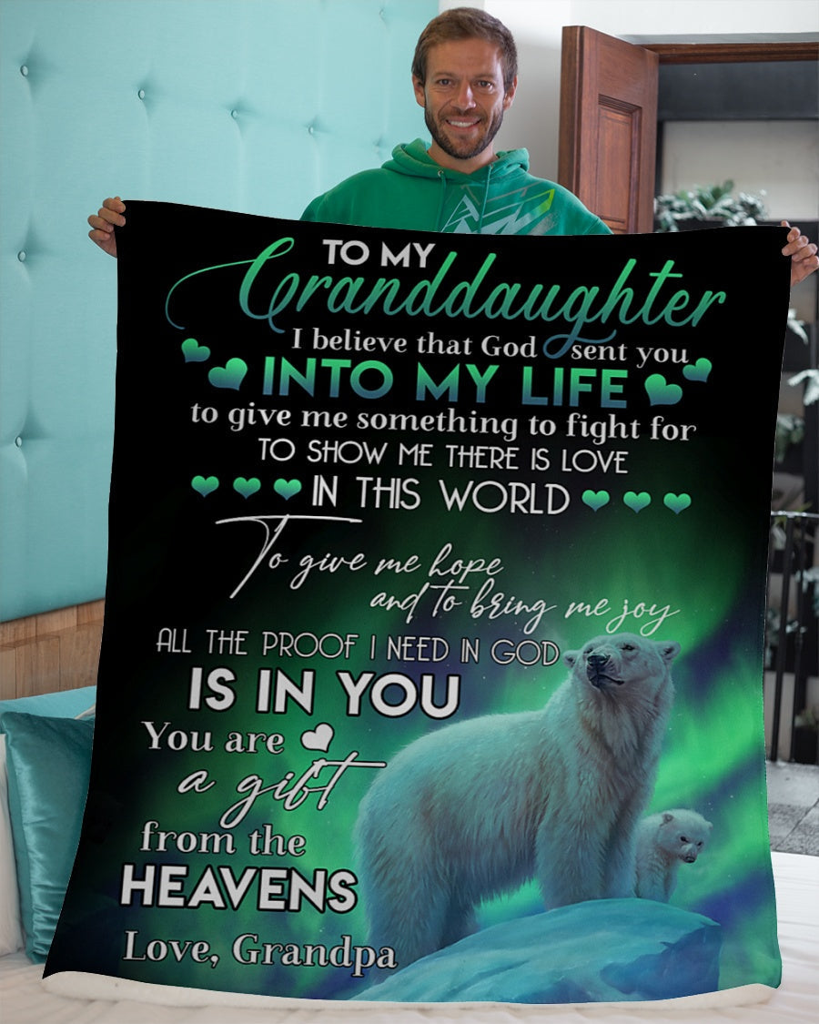 Special Gift For Your Granddaughter Blanket - From Grandpa (SKUB09-134)