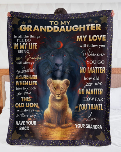 Special Gift For Your Granddaughter Blanket - From Grandpa (SKUB10-172)