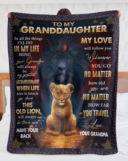 Special Gift For Your Granddaughter Blanket - From Grandpa (SKUB10-172)