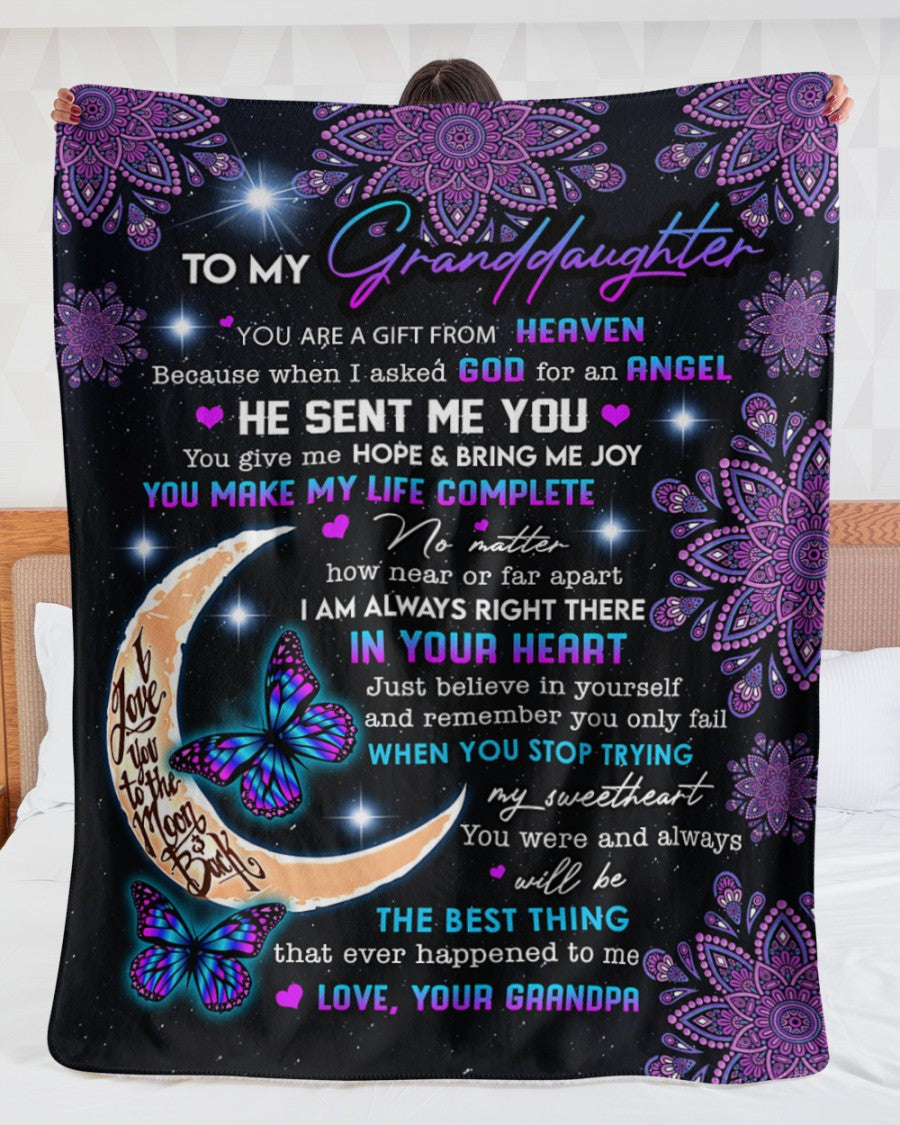Special Gift For Your Granddaughter Blanket - From Grandpa