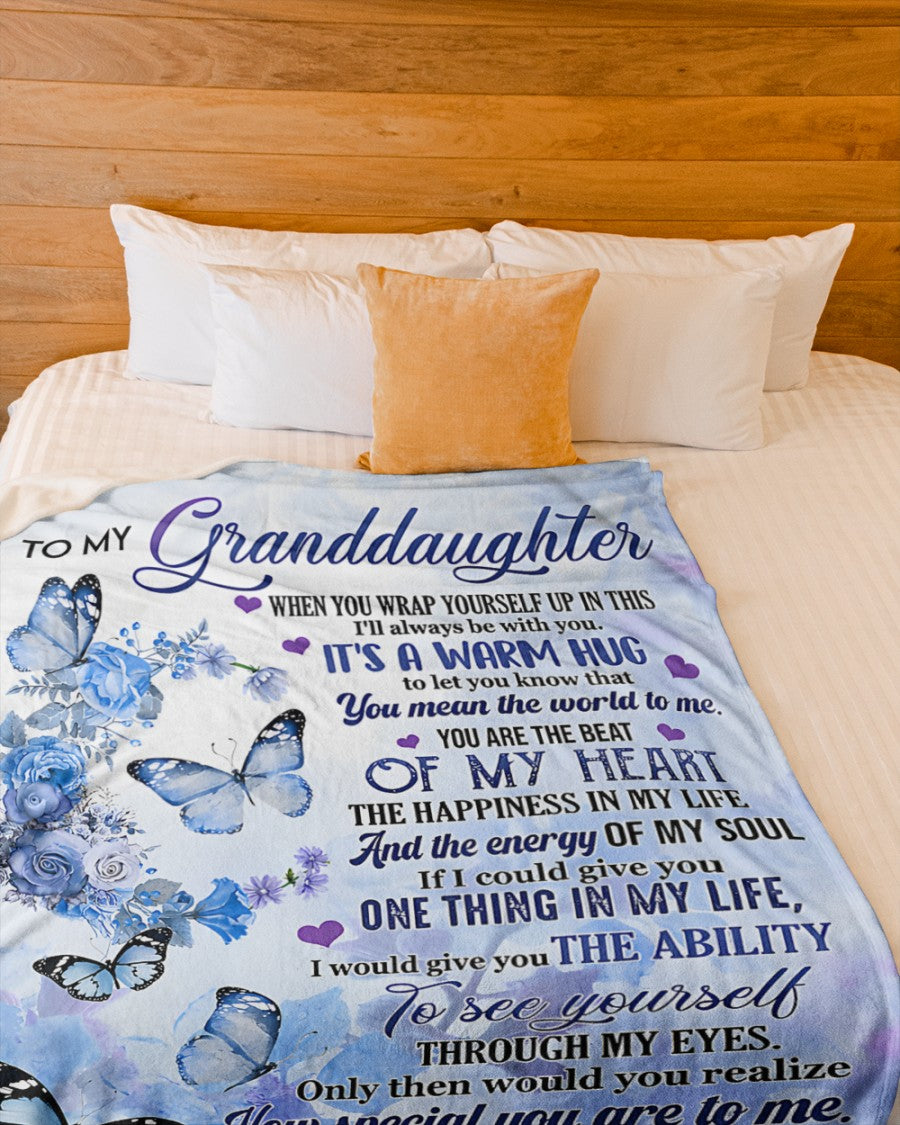 TO MY GRANDDAUGHTER - GIFT FOR GRANDDAUGHTER - Sherpa Fleece Blanket From Grandma (SKUB-NTTD-06)