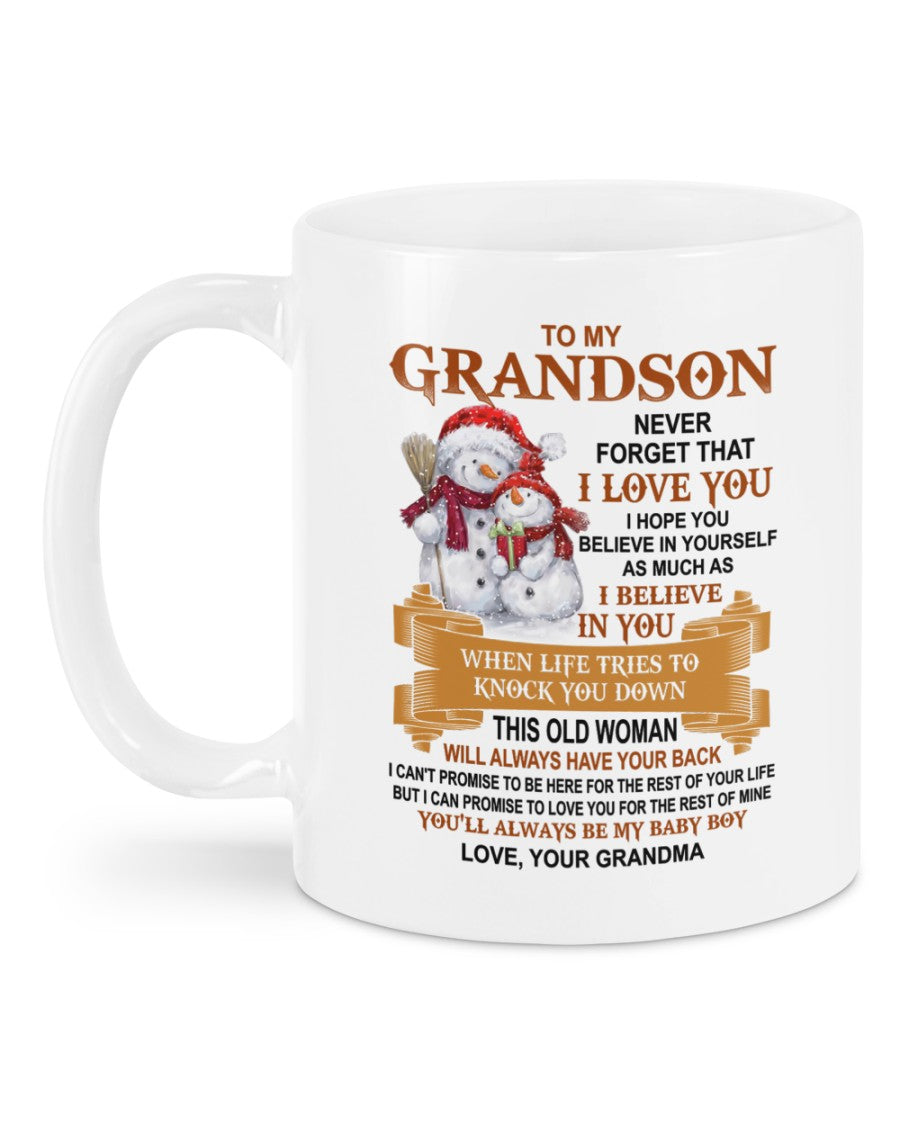 TO GRANDSON MUG 01 - GIFT FROM GRANDMA - snow00