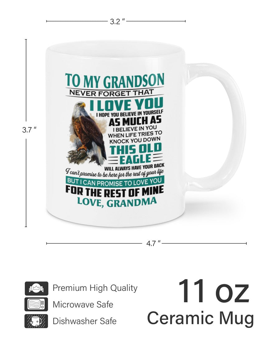 TO GRANDSON MUG 02 - GIFT FROM GRANDMA - snow00