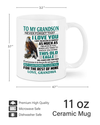 TO GRANDSON MUG 02 - GIFT FROM GRANDMA - snow00