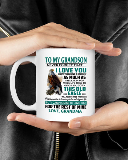 TO GRANDSON MUG 02 - GIFT FROM GRANDMA - snow00
