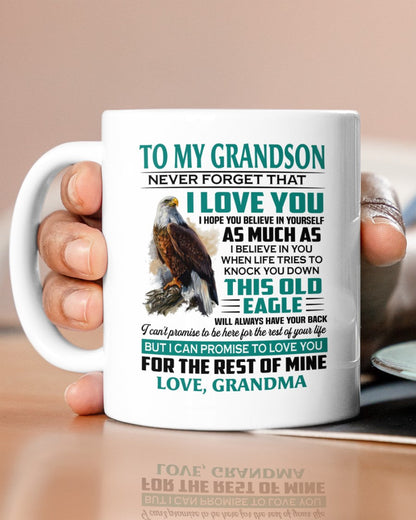 TO GRANDSON MUG 02 - GIFT FROM GRANDMA - snow00
