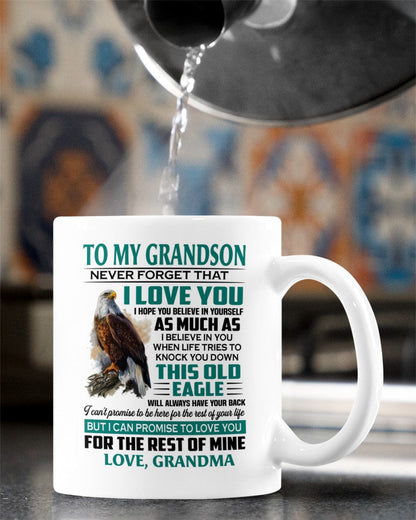 TO GRANDSON MUG 02 - GIFT FROM GRANDMA - snow00