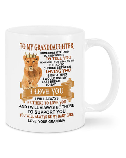 TO GRANDDAUGHTER MUG 01 - GIFT FROM GRANDMA - snow00