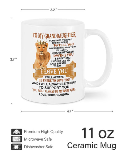 TO GRANDDAUGHTER MUG 01 - GIFT FROM GRANDMA - snow00