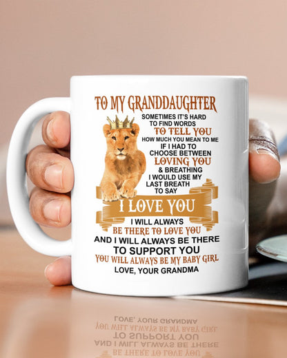 TO GRANDDAUGHTER MUG 01 - GIFT FROM GRANDMA - snow00