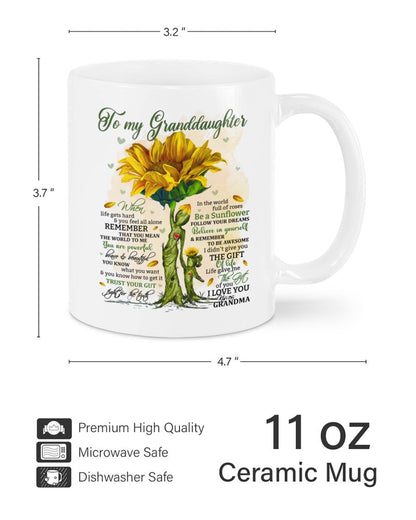 TO GRANDDAUGHTER MUG 02 - GIFT FROM GRANDMA - snow00
