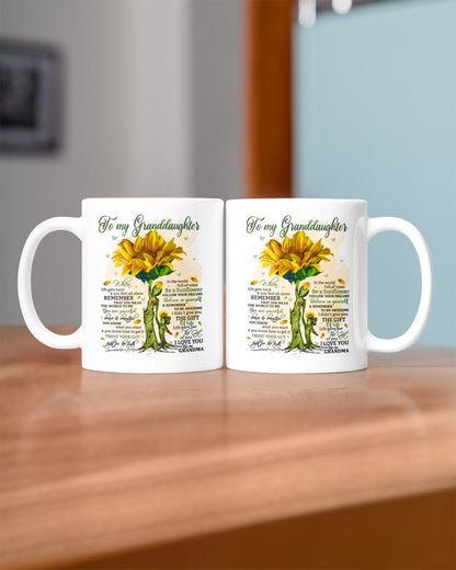 TO GRANDDAUGHTER MUG 02 - GIFT FROM GRANDMA - snow00