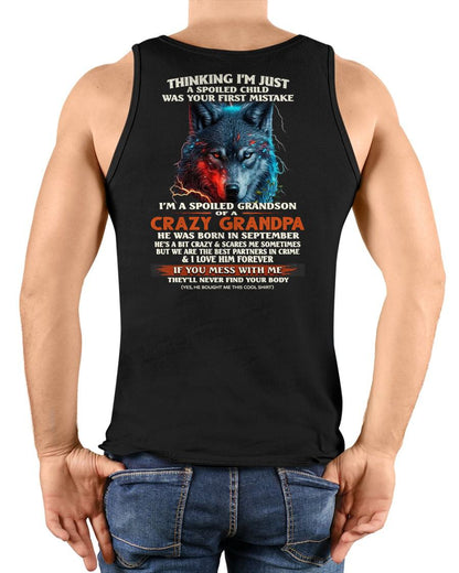 SEPTEMBER - SPOILED GRANDSON - GIFT FROM GRANDPA - SNOW09 (SKU26T-01-43-09)