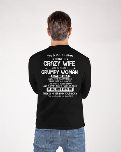 LUCKY MAN OF A GRUMPY WIFE  - GIFT FROM WIFE - SNOW00 (SKU12-277-00)