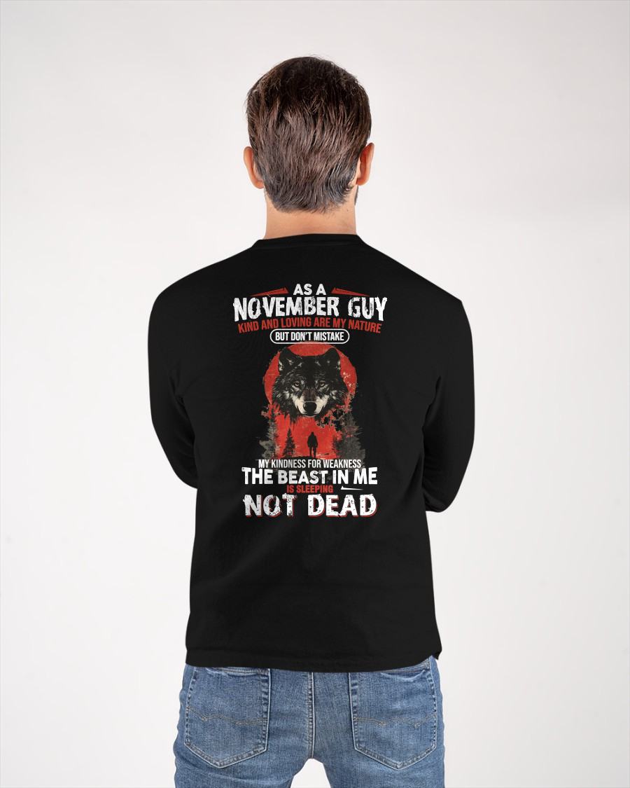 NOVEMBER - KIND AND LOVING ARE MY NATURE - BIRTHDAY T-SHIRT FOR MEN - SNOW11 (SKU26T-01-17-11)