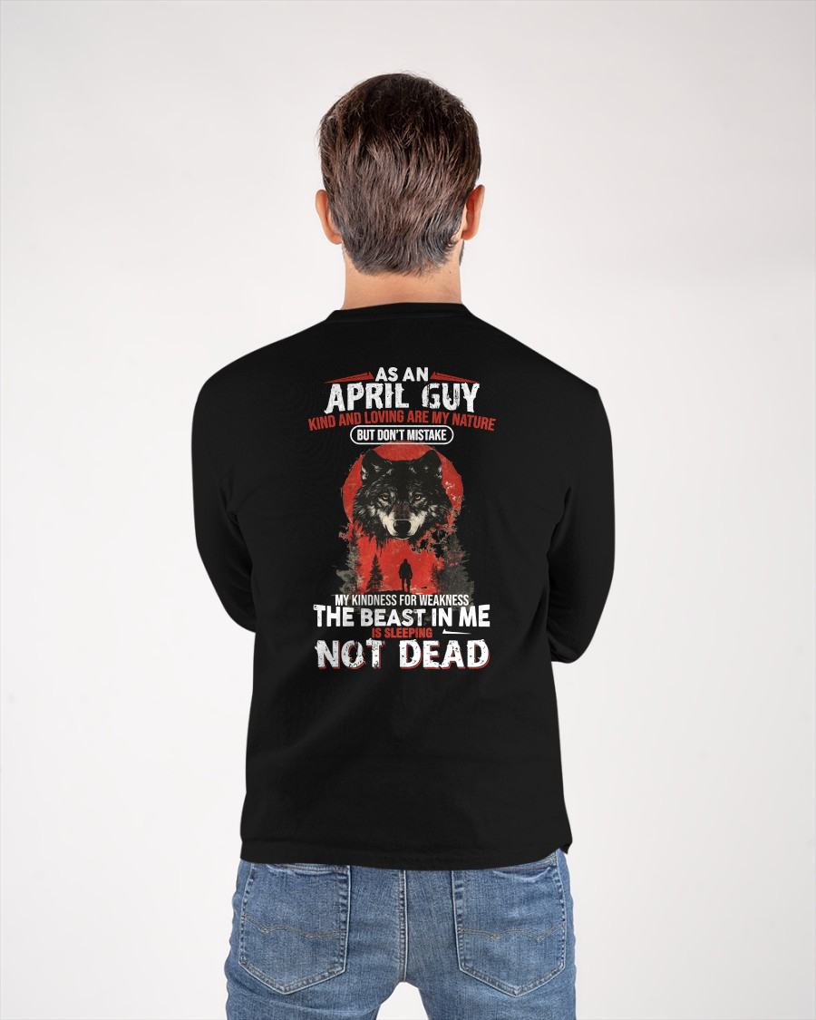 APRIL - KIND AND LOVING ARE MY NATURE - BIRTHDAY T-SHIRT FOR MEN - SNOW04 (SKU26T-01-17-04)