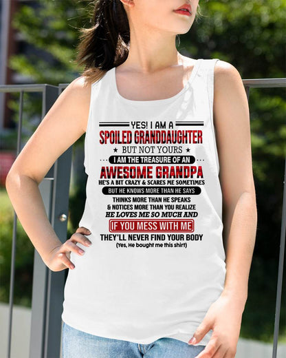 YES! I'M A SPOILED GRANDDAUGHTER - GIFT FROM GRANDPA - snow00 (SKU26T-01317-00)